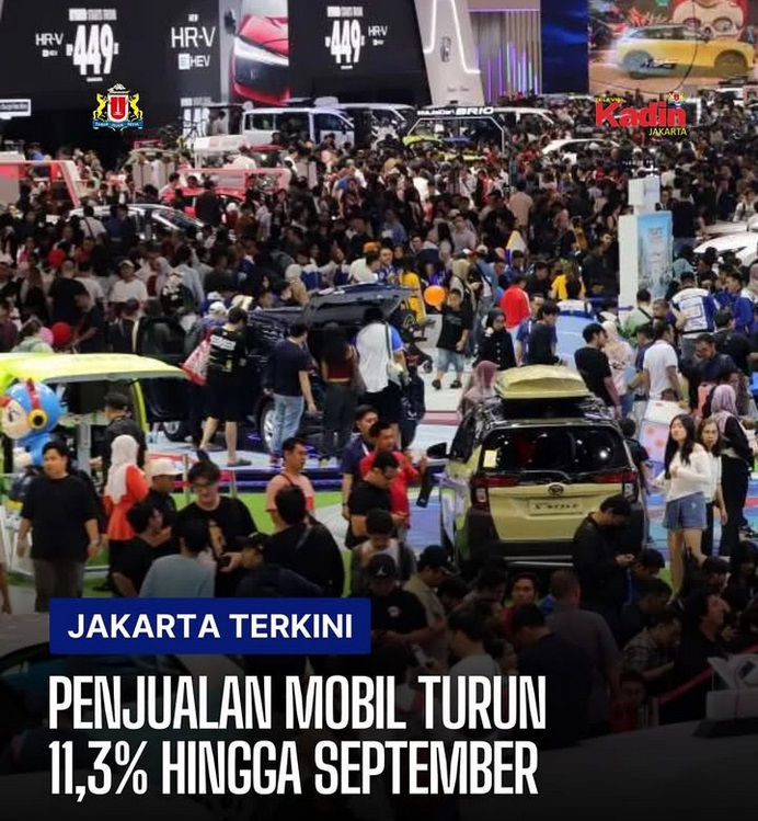 PENJUALAN MOBIL TURUN 11.3% HINGGA SEPTEMBER