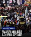 PENJUALAN MOBIL TURUN 11.3% HINGGA SEPTEMBER